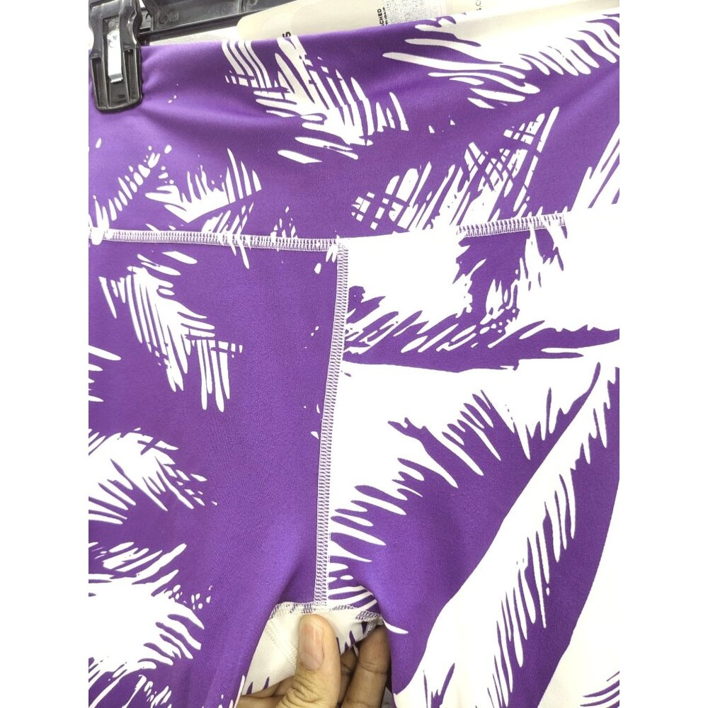 High Waisted Pure Luxe 7/8‎ Leggings Abstract Print Workout Athletic Yoga Size M - Picture 3 of 11